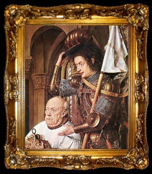 framed  EYCK, Jan van The Madonna with Canon van der Paele, ta009-2